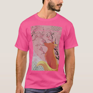 T-shirt Animal de forêt Sakura Faune Japonaise Cerise Blos
