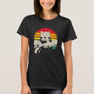 T-shirt Animal de la faune Forêt chinoise Rétro Panda Roug