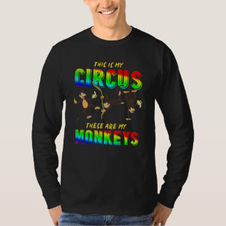 T-shirt Animal de zoo C'est mon cirque Voici mes singes