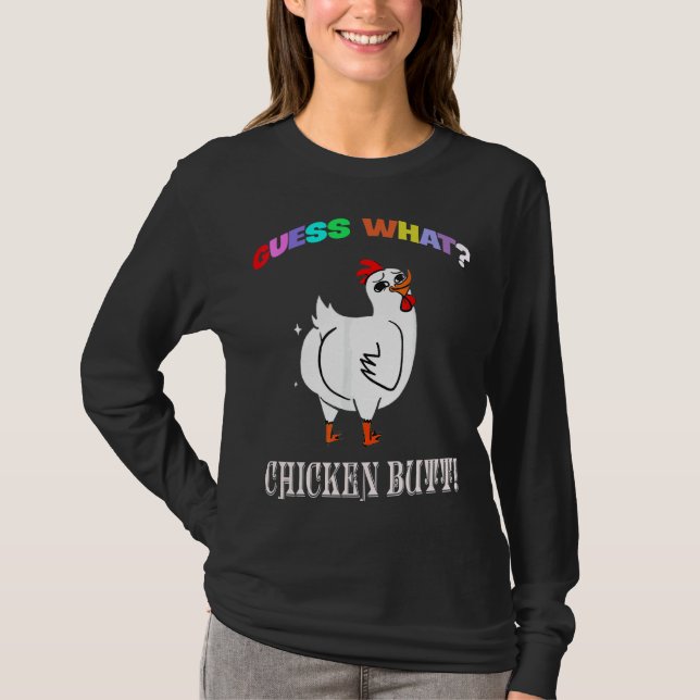 T-shirt Animal Devinez Quel Bouton De Poulet Mélange Boeuf (Devant)