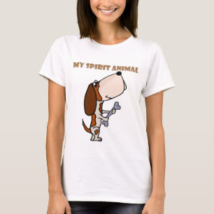 T-shirt Animal drôle d'esprit de Basset Hound
