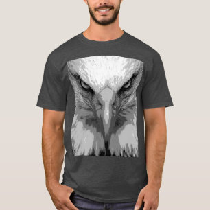 T-shirt Animal Eagle Visage Modèle Hommes moderne Élégant
