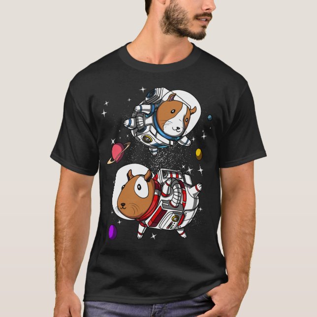 T-shirt Animal familier cosmique de Cavy d'astronautes de (Devant)