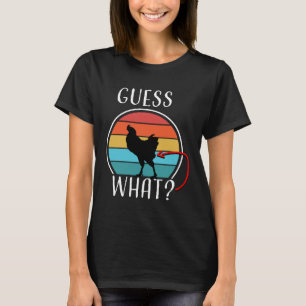 T-shirt Animal Farm Devinez Ce Poulet Bouton Blanc 1