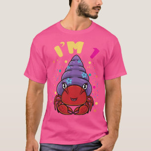 T-shirt Animal marin Im 1 Crabe ermite 1Er Anniversaire