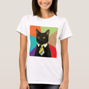T-shirt Animal Meme de conseil de chat d'affaires