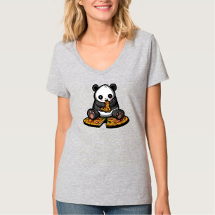 T-shirt Animal mignon d'amant de pizza d'ours panda