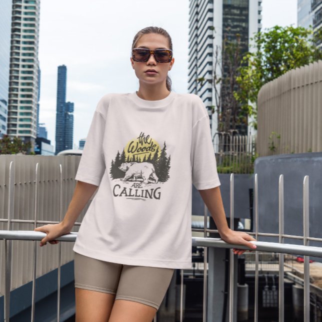 T-shirt Animal Ours Dans La Nature Boisée (Créateur téléchargé)