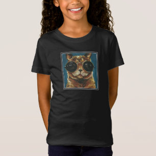 T-Shirt Animal pimpant   Kitty dans des lunettes de soleil