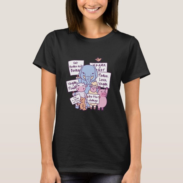 T-shirt Animal Protection Vegan Animal Rights (Devant)