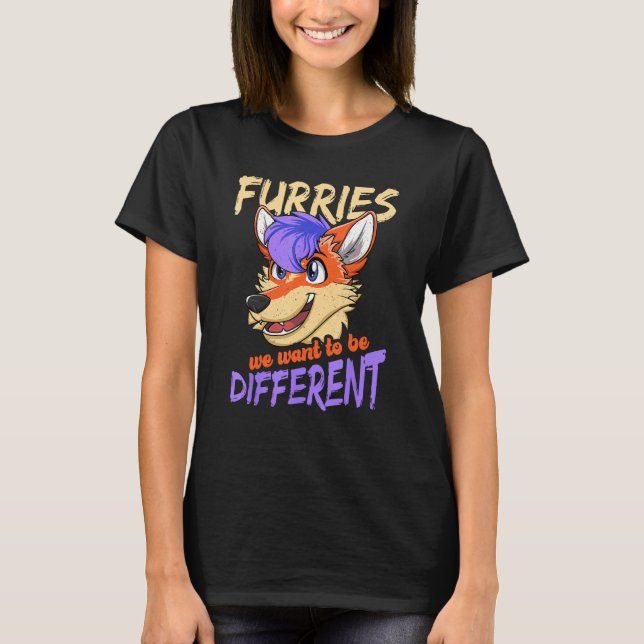 T-shirt Animal Proud Furry Different Furry Tail Furry Pers (Devant)