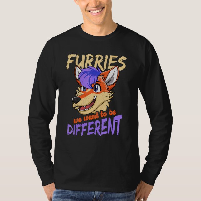 T-shirt Animal Proud Furry Different Furry Tail Furry Pers (Devant)