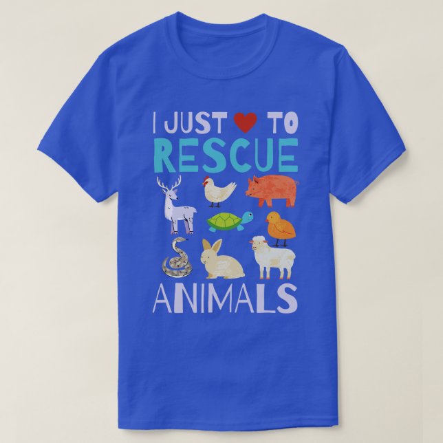 T-shirt Animal Rescue Animals Animal Control Work (Design devant)