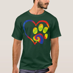 T-shirt Animal Rescue Chemise Chien Empreinte de patte Tie