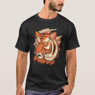 T-shirt Animal sauvage asiatique Chat Predator Tiger