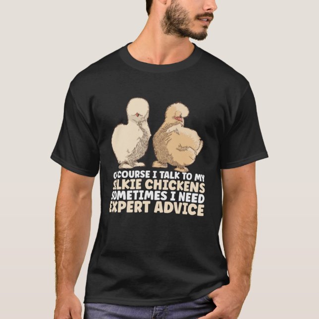 T-shirt Animal Silkie Chicken Silky Chinese Silk (Devant)