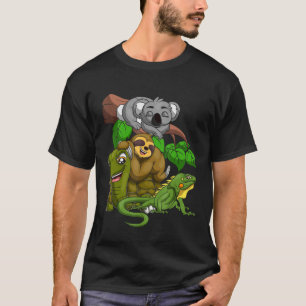 T-shirt Animal Squad Koala Sloth Turtle Iguana Kids Zookee