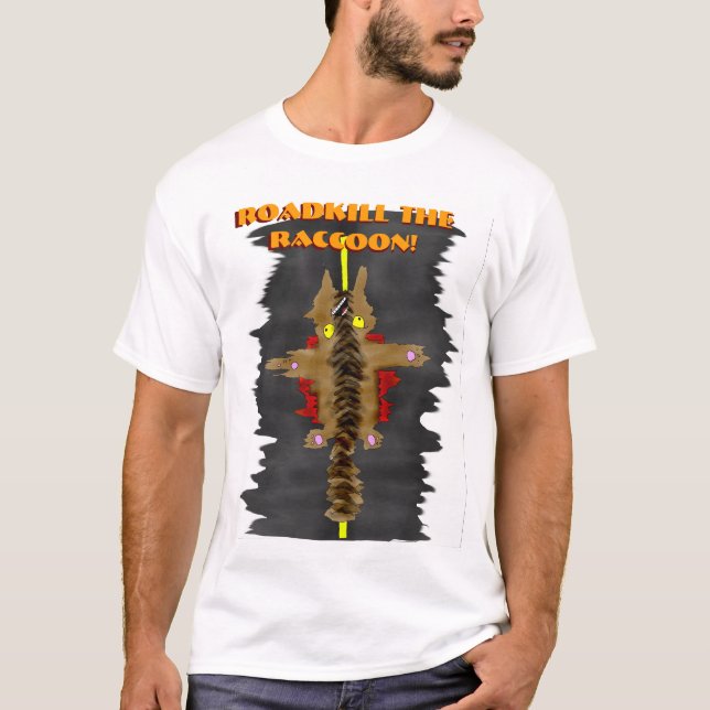 T-shirt Animal tué sur une route le raton laveur (Devant)