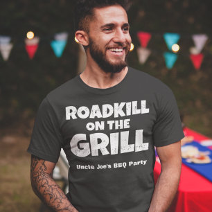 T-shirt Animal tué sur une route sur le gril - partie de