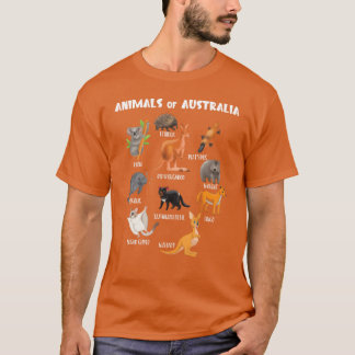 T-shirt Animals Of Australia Animal Educational Kangaroo f