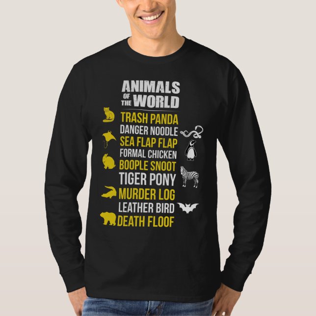 T-shirt Animals Of The World Trash Panda Danger Noodle (Devant)