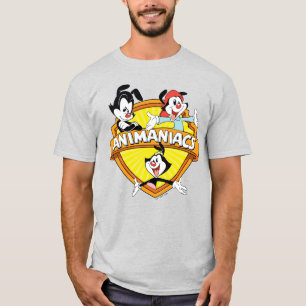 T-shirt Animaniacs   Warner Brothers & Sister WB Shield