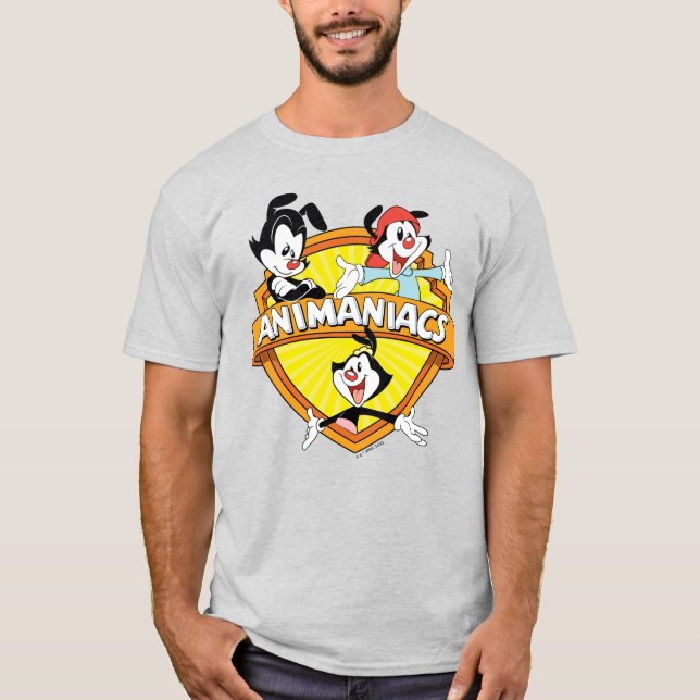 T-shirt Animaniacs | Warner Brothers & Sister WB Shield (Devant)