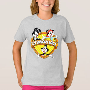 T-shirt Animaniacs   Warner Brothers & Sister WB Shield