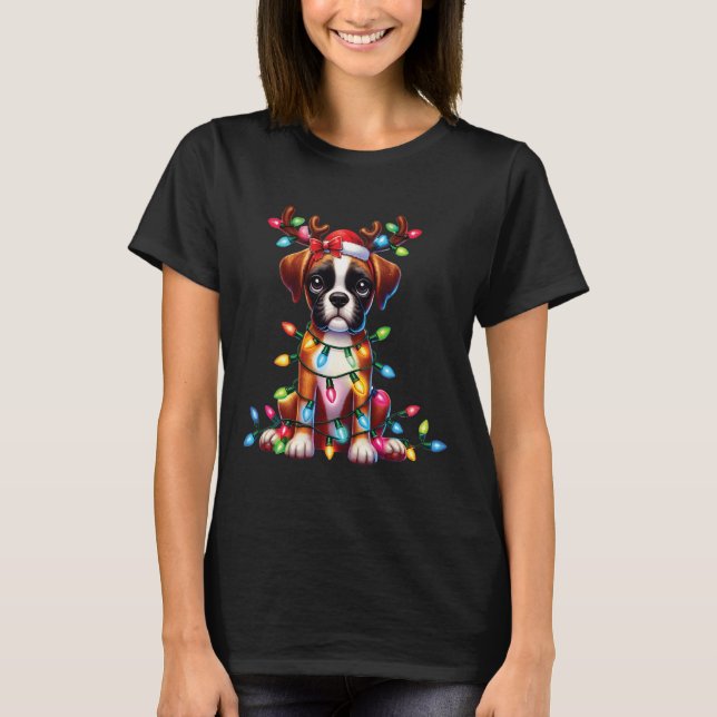 T-shirt Animaux Amoureux des animaux Cute Boxer Chien Rein (Devant)