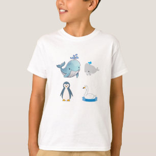 T-shirt Animaux aquatiques mignons" ou "Mer et eau de dess