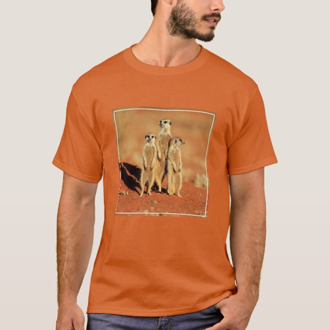 T-shirt Animaux de bébés cutest | 3 Meerkats (Devant)
