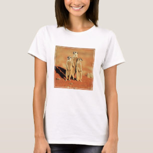 T-shirt Animaux de bébés cutest   3 Meerkats