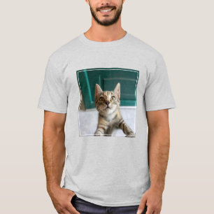 T-shirt Animaux de bébés cutest   Cute Tabby Kitten