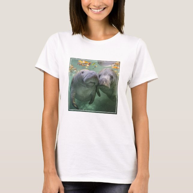 T-shirt Animaux de bébés cutest | Deux Manatees (Devant)
