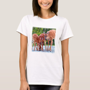 T-shirt Animaux de bébés cutest   Fawn with Babies