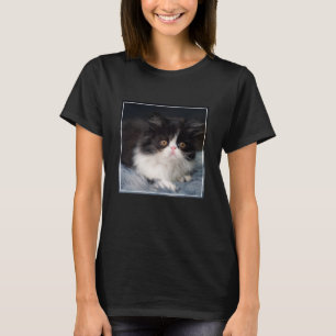 T-shirt Animaux de bébés cutest   Fluffy B&W Kitten