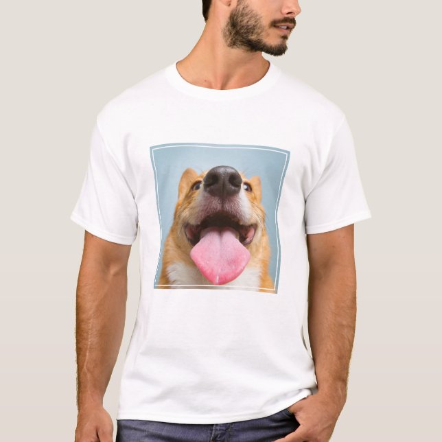 T-shirt Animaux de bébés cutest | Langue de Corgi (Devant)