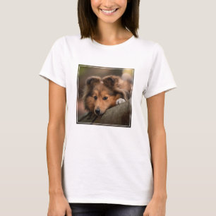 T-shirt Animaux de bébés cutest   Shetland Sheepdog Puppy