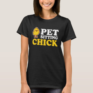 T-shirt Animaux de compagnie assis Chick Peting