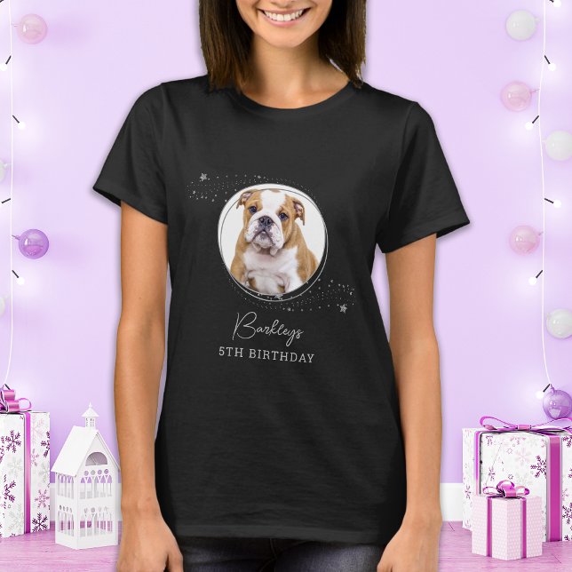 T-shirt Animaux de compagnie Photo Silver Stars Personnali (Créateur téléchargé)