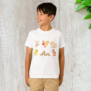 T-shirt Animaux de ferme mignons et animaux de compagnie