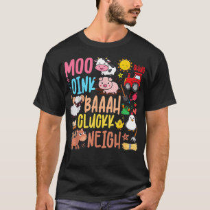 T-shirt Animaux de ferme Sons Oink Baa Neigh Cluck Moo Tod