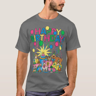 T-shirt Animaux de fête d'anniversaire