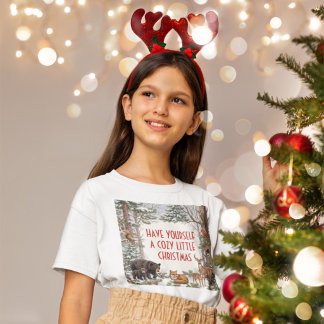 T-shirt Animaux de la forêt cosy Noël