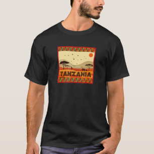T-shirt Animaux de la savane d'Afrique Paysage Tanzanie