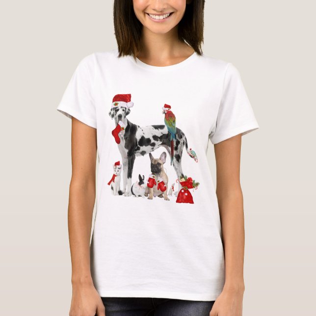 T-shirt Animaux de Noël Père Noël (Devant)