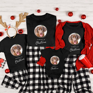 T-shirt Animaux de Noël Personnalisé Chien Photo Vacances 
