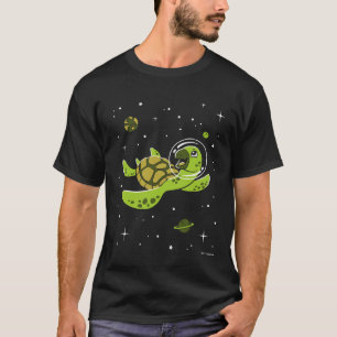 T-shirt Animaux de tortues dans l'espace