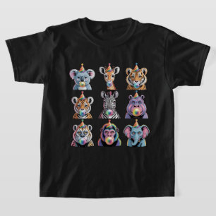 T-shirt Animaux de zoo Faune sauvage Fête d'anniversaire J