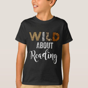 T-shirt Animaux de zoo fous de lecture amateur de livres l